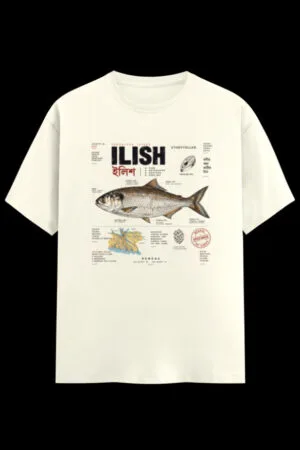 Ilish First Fish of the Rain Regular graphic t-shirt from Kolkata, front print