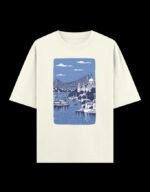 Hooghly Blue Oversized graphic t-shirt from Kolkata, front print