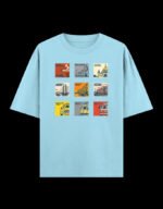 Kolkata Stamps Light Shades Oversized graphic t-shirt from Kolkata, front print