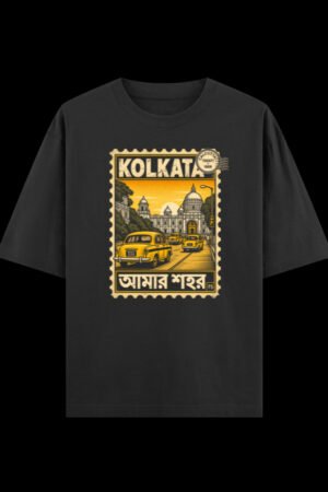 Kolkata This City Is Mine Oversized graphic t-shirt from Kolkata, front print