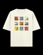 Kolkata Stamps Light Shades Oversized graphic t-shirt from Kolkata, front print