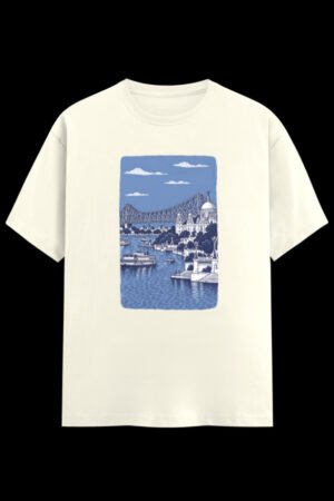 Hooghly Blue Regular graphic t-shirt from Kolkata, front print