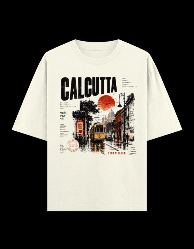 Calcutta Some Names Don’t Change Oversized graphic t-shirt from Kolkata, front print Calcutta Some Names Don’t Change Oversized graphic t-shirt from Kolkata, front print