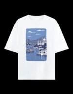 Hooghly Blue Oversized graphic t-shirt from Kolkata, front print